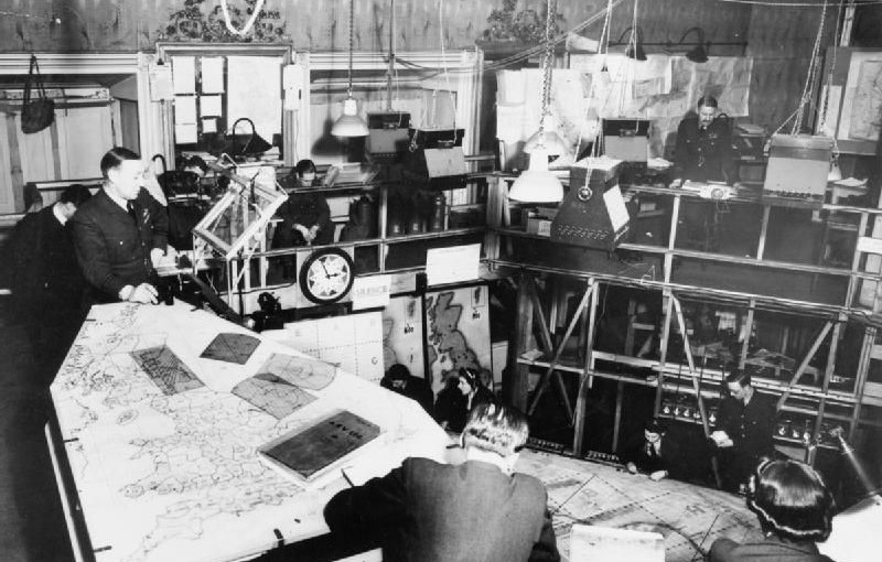 Black and white photograph of RAF Bentley Priory, Headquarters of Fighter Command